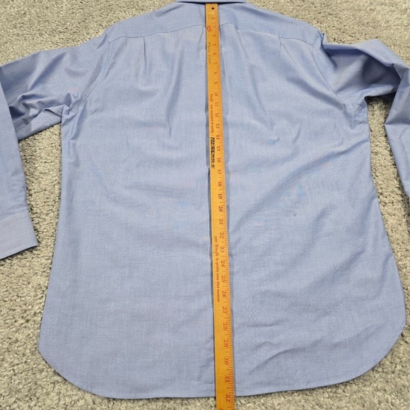 J Crew Ludlow Shirt Men 16 1/2 33 Blue Button Down Long Sleeve Micro Dots Office - Picture 13 of 15